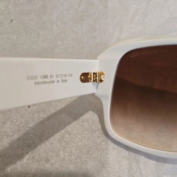 CUTLER AND GROSS UNISEX GRACE WHITE SUNGLASSES. SIZE: 57×18  display picture 1